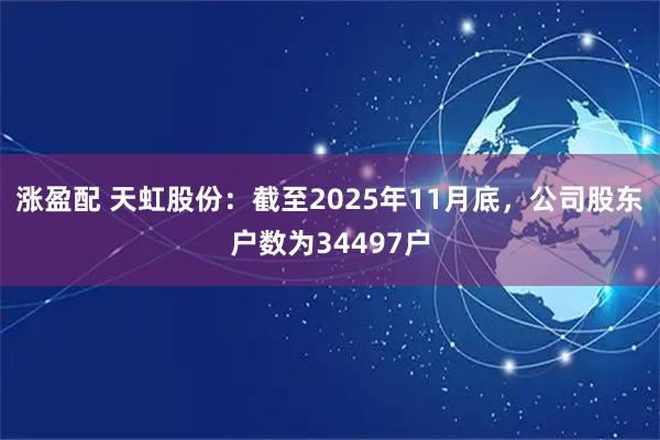 涨盈配 天虹股份：截至2025年11月底，公司股东户数为34497户